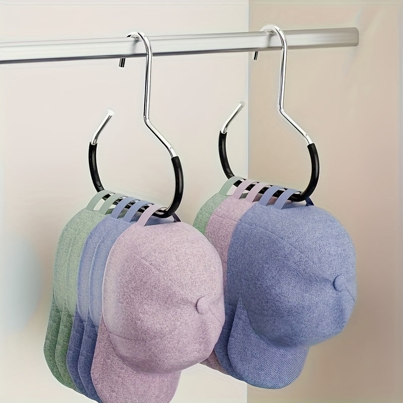 Pc Hat Hanger, Holds 8 Caps, No-Trace Home Storage Rack